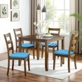 thumbnail image 6 of Blue and White Modern Art Geometric Seat Covers for Dining Room Chairs Set Of 4,Stretch Printed Washable Chair Seat Cover with Elastic Ties and Button,Removable Waterproof Couch Cushion Covers, 6 of 6