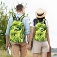 thumbnail image 6 of Balery Kiwi and Avocado Vintage Canvas Backpack for Men and Women - Large Capacity, Durable Travel Laptop Bag for School, Work, Hiking, and Outdoor Activities, 6 of 7