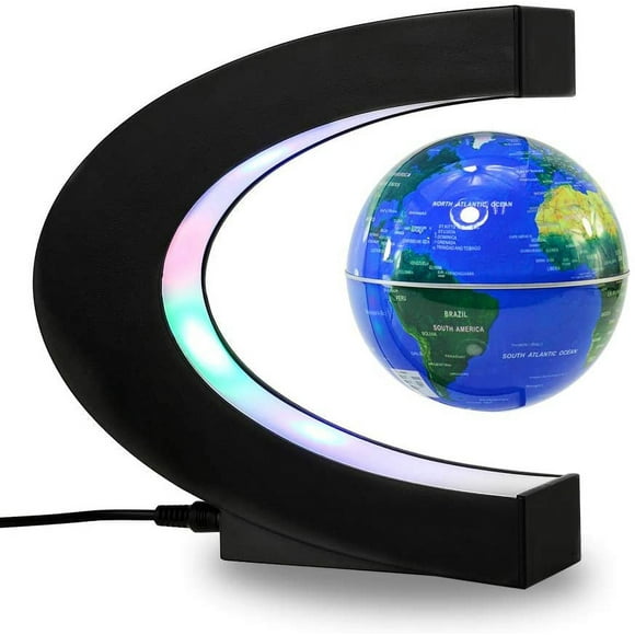 Magnetic Levitating Floating World Globe C Shape Base with LED Light