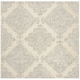 thumbnail image 2 of SAFAVIEH Glamour Georgene Damask Area Rug, Ivory/Silver, 6' x 6' Square, 2 of 6