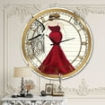 thumbnail image 2 of Designart 'Elegance Glam Paris Diva III' Glam Wall Clock, 2 of 3