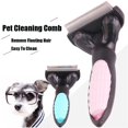 thumbnail image 5 of Dust Removal Metal Nit Head Stainless Pin Plastic Dog Massage Bath Brush Fur Cleaner Cat Hair Grooming Pet Cleaning Comb PINK, 5 of 7