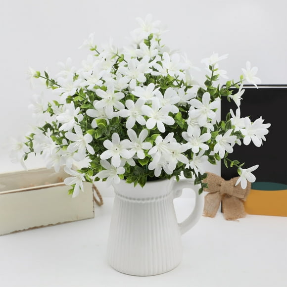 Meitianfacai Small Daisys Simulation Flower Modern Simples Home Desktop Decorative Flowers Wedding Photography Props Simulation Greenerys, White