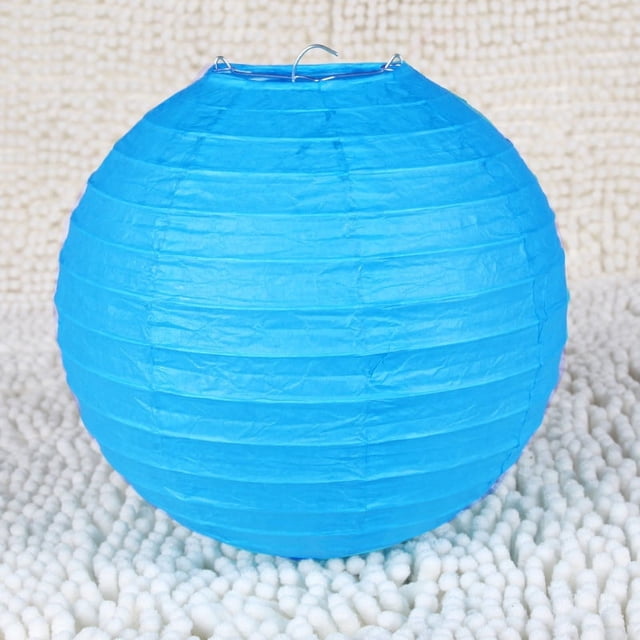 Nvzi Faroles de papel decorativos, faroles de papel colgantes, faroles para interiores y exteriores para lámparas de hogar, fiestas, decoración de eventos (azul, 6 piezas)