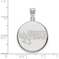 thumbnail image 2 of Sterling Silver S. Rh-P Logoart University Of North Texas Large Disc Pendant (28 X 21) Made In United States ss001unt, 2 of 5
