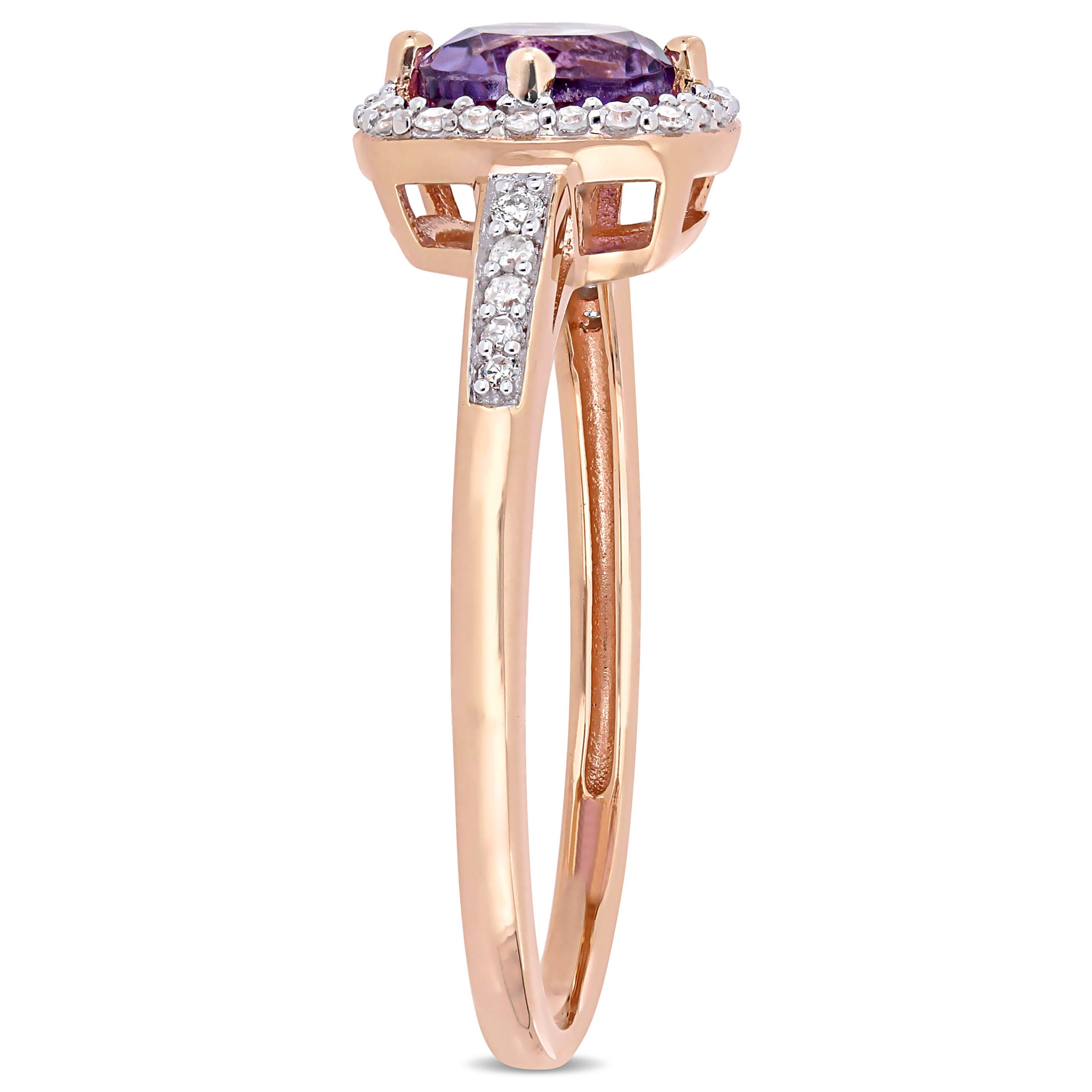 Everly Women's Amethyst 10k Rose Gold Ring