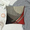 thumbnail image 2 of Nawypu  Abstract Red Black Stripes Throw Pillow Cover Wave Swirl Creative Collage Patchwork Simple Modern Linear Grey Pillow Case Decorative Men Women Boy Girl Room Cushion Cover for Home, 2 of 5