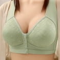 thumbnail image 3 of Ohufall Front-Closing Wirefree Bras for Women Solid Breathable Gathering Push Up Everyday Bras Soft Support Full Coverage Bras, 3 of 3
