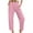 Pink, variant on QQAMB Sweatpants for Women Elastic Waisted Solid Color Wide Leg Sports Casual Jogger Sweatpants with Pocket Blue M