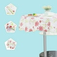 thumbnail image 5 of PiccoCasa Vinyl House Tablecloth Round Tables 60" Dia Red Flower Pattern Floral Printed, 5 of 7