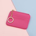 thumbnail image 6 of Simple Trendy PU Leather Solid Color Multifunctional Classic Elegant Korean Card Holder Women Coin Purse Money Bag Purse Wallets COFFEE, 6 of 8