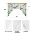 thumbnail image 5 of Whale Coastal Swag Valances for Windows, Small Curtains Drapes, Vintage Nautical Ocean Starfish Compass Kitchen Window Curtains Over Sink Window Treatment Valance for Bedroom/Bathroom 56"x36", 5 of 5
