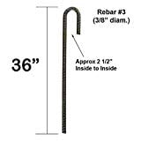 12PK AuSable Brand 24" x 1/2" T-Bar Trap Anchor Stakes Landscaping & Camping 