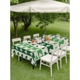 thumbnail image 3 of Outdoor Tablecloth with Umbrella Hole and Zipper, St. Patrick's Day Rectangle Table Cloth 60x120 Inch Waterproof Tablecloth, Green Shamrock Irish Lucky Leaves Picnic Table Cover for Patio Camping, 3 of 7