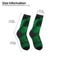 thumbnail image 2 of Honeii Green Leave Fern Print Children's Colorful Socks,Unisex Kids and Toddlers' Cushioned Sock,Kids Athletic Crew Socks,for Everyday Wear and Sports, 2 of 5