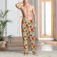 thumbnail image 5 of Uemuo Fall Maple Leaves Pattern Men's Wide Leg Palazzo Lounge Pants with Pockets Light Weight Loose Comfy Casual Pajama Pants-Large, 5 of 9