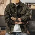 thumbnail image 2 of Male Shirt Jacket Denim Jacket Casual Long Sleeve Coats With Pocket, 2 of 7
