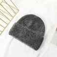 thumbnail image 2 of Weikingp Clearance! Beanies Hats Men, Knitted Hat Womens Candy Color Versatile Fashion Hat Women's Autumn And Winter Solid Warm Hat Rabbit Suede Hat, Beanie for Women, Baby Beanie Grey, 2 of 4