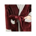 thumbnail image 2 of Women's Autumn And Winter Fashion Pajamas Beauty Salon Bathrobe Thick Section Plus Long Velvet Robe Flannel, 2 of 6
