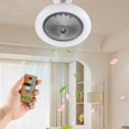 thumbnail image 4 of 2024 New E27 Socket Fan Light, Socket Fan Ceiling Fan with Light, Screw in Ceiling Fan in Light Socket, Modern LED Light Bulb Fan with Remote, Electric Low Profile Quiet Ceiling Fan, 10.2inch Gray, 4 of 5