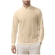 thumbnail image 2 of Blusa y camisa de manga larga con cuello alto para hombre, color liso, informal, con botones, medio cárdigan, manga larga, cuello alto, blusas de poliéster para hombre, 2 of 9