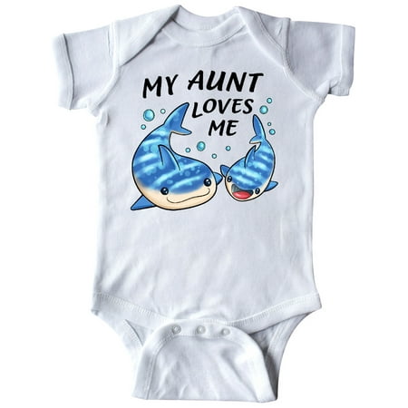 

Inktastic My Aunt Loves Me- Whale Shark Gift Baby Boy or Baby Girl Bodysuit