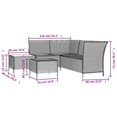 thumbnail image 4 of vidaXL 4 Piece Garden Lounge Set with Cushions Black Poly Rattan, 4 of 5