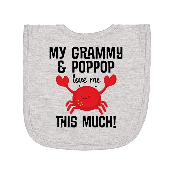 Inktastic Grammy and Poppop Grandson Newborn Bib