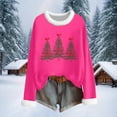 thumbnail image 5 of Aofany Womens Christmas Tshirt Xmas Tree Print Merry Christmas Holiday Shirt Ladies Womens Long Sleeve T-shirt Christmas Graphic Tee, 5 of 5