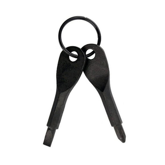 Stainless Steel Keychain Flathead Screwdriver and Cross Screwdrivers Key Screwdriver Set Screwdrivers Ring