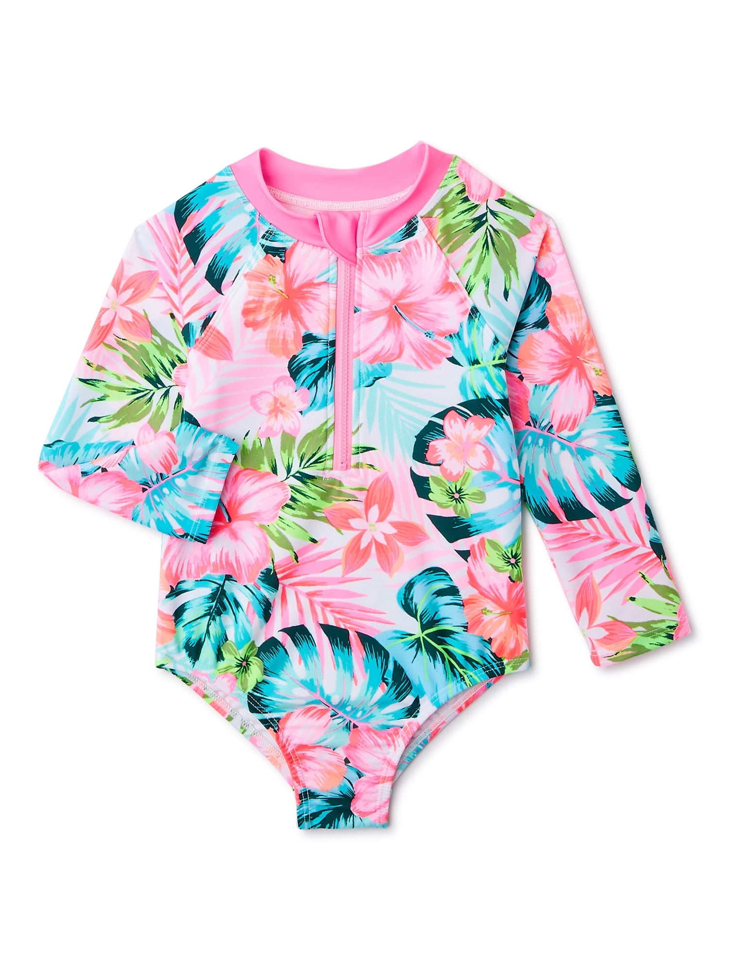 Infant Baby Girls Rash Guard Swimsuit Swimwear Bathing Suit One-piece Bikini UV 