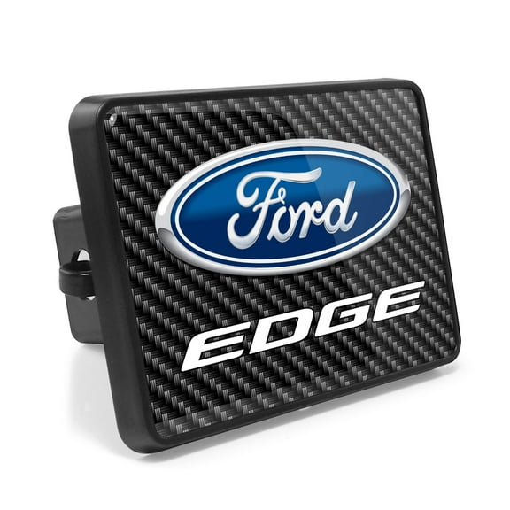 Ford Edge Carbon Fiber Look UV Graphic Metal Plate on ABS Plastic 2 inch Tow Hitch Cover