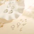 thumbnail image 4 of VEEDOFA Small Gold Hoop Earrings Set for Women, 14K Gold Plated Sterling Silver Hypoallergenic, Trendy Jewelry Gift, 4 of 7