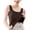 Coffee, variant on Women's Ice Silk Seamless Tank Tops Summer Cooling Camisole No Bra Loose Fit Wide Strap Under Shirt Workout Tanks Gray