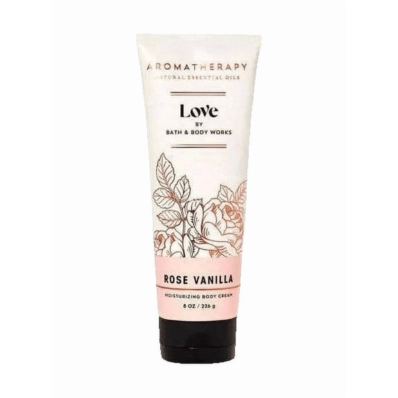 Bath & Body Works Rose Vanilla Non-Greasy Body Cream, 8 oz