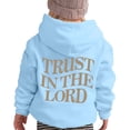 thumbnail image 1 of Wdgfv Vêtements d'Hiver Décontractés pour Filles Chandail à Capuchon et Chandails en Molleton Col Rond Imprimé Lettre Chandail pour Activités Extérieures Confort Quotidien Enfants 2 13 Ans Bleu 11-12 Ans, 1 of 8
