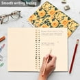 thumbnail image 5 of Yellow Elegant Flower Notebooks 2 Pcs 1-subject Journal 60 Sheets A5 College Ruled Paper Detachable Ring 8.3"x5.7", 5 of 8