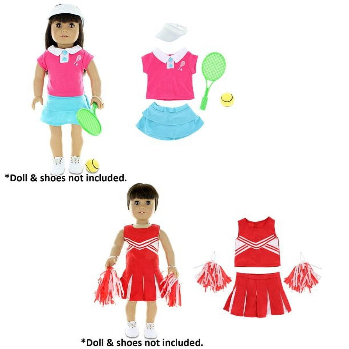 Doll Clothes - 8 Sports Outfit Mega Bundle Fits Clothing Sets Fits American Girl Doll Other 18 inch Dolls