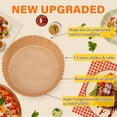thumbnail image 5 of Air Fryer Liner Round,6.3" Natural Parchment Paper for Air Fryer Oil-proof Water-proof,Food Grade Parchment for AirFryer,Steamer,Microwave Etc(200PCS), 5 of 7