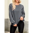 thumbnail image 6 of Xunlbb Sweatshirt for Women,Women's Fall Fashion Casual Long Sleeve Crewneck Sweatshirt Loose Fit Pullover Tops Fashion,S-2XL, 6 of 8