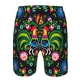 thumbnail image 4 of Disketp Men'S Swim Trunks Hawaiian Breathable Surf Beach Swimsuits Mesh Lining Beach Shorts With Pockets-Roosters And Flowers, 4 of 9