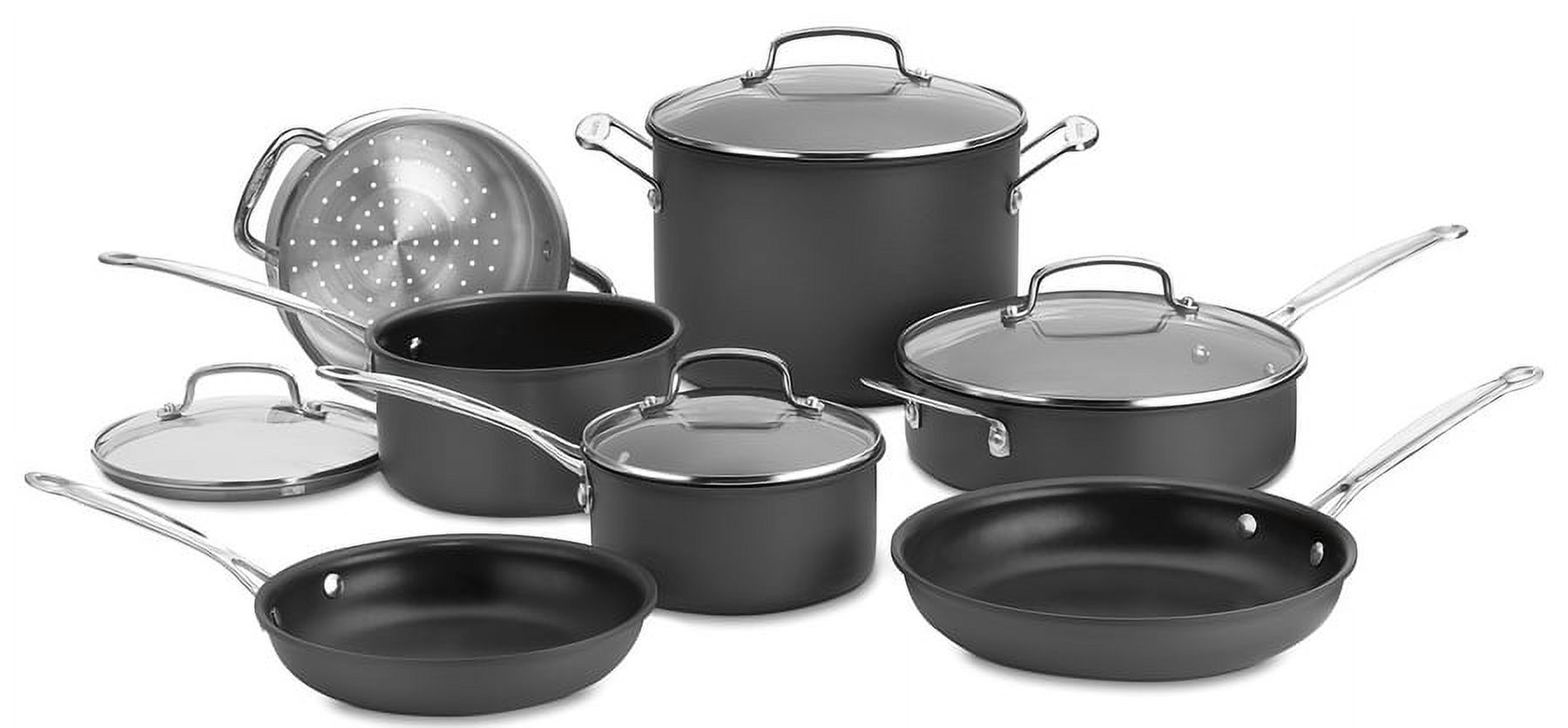 Cuisinart Chef's Classic 11-Piece Cookware Set, Quantanium Nonstick, Hard Anodized
