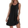 thumbnail image 2 of Sun Dresses for Women 2025 Vacation Sping Summer Casual Sundresses Women's Hawaiian Beach Eyelet Dress with Pockets, 2 of 6