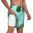 thumbnail image 3 of Balery Tropical Pineapple Mens Swim Trunks Swim Shorts for Men Quick Dry Inseam Beach Shorts with Compression Liner Pocket-Small, 3 of 9