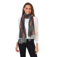 thumbnail image 2 of FORMRS Womens Scarf Winter Soft Long Big Warm Shawls Wrap Tassel Scarves, Red Tartan Pattern, 2 of 9