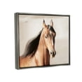 thumbnail image 4 of Stupell Industries Brown Stallion Portrait Animals & Insects Photography Gray Floater Framed Art Print Wall Art, 21 x 17, 4 of 10