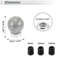 thumbnail image 6 of Unique Bargains Round Ball Shift Knob Gear Shifter Knob Carbon Fiber Stick Shifter Lever Knob for Automatic and Manual Vehicle with 3 Adapter Silver Tone 1 Set, 6 of 7