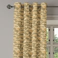thumbnail image 3 of Ambesonne Retro Grommet Curtain, Village Town Houses Roofs, 50" x 54", Reseda Green Sand Brown, 3 of 6