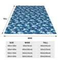 thumbnail image 3 of Fotbe Sea Water Wave Manta de Franela Acolchonada con Estampado, Súper Suave y Esponjosa, Extra Grande para Sofá, Cama, Uso Todo el Año-40"x30", 3 of 7