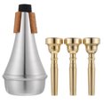 thumbnail image 1 of 1 Set Trumpet Metal Mouthpiece Trumpet Replacement Part Trumpet Mute Supply, 1 of 9
